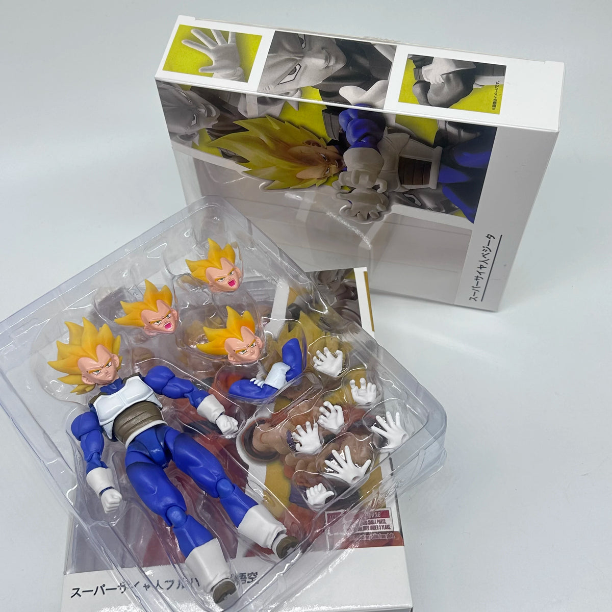 Bandai SHF Dragon Ball Vegeta Figure, Super Saiyan Action Model, Desktop Collectible Decoration & Gift