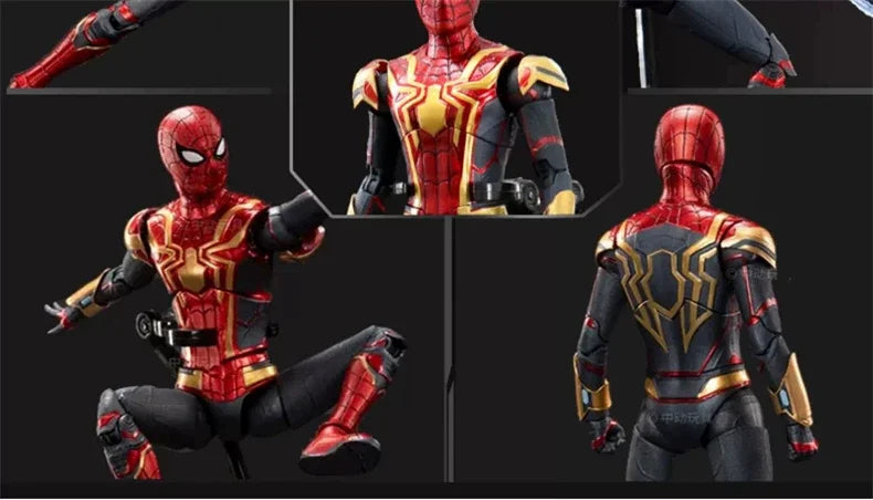 ZD Toy Iron Spider Man Advanced suit legends No Way Home Peter Parker Gold Black Red Model Action Figure Adult Collectible Toy