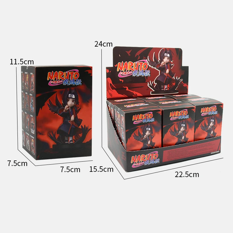 Hot Bandai Naruto Shippuden Akatsuki Series Anime Figure Peripheral, Naruto Trendy Doll, Creative Desktop Orname Surprise Gifts