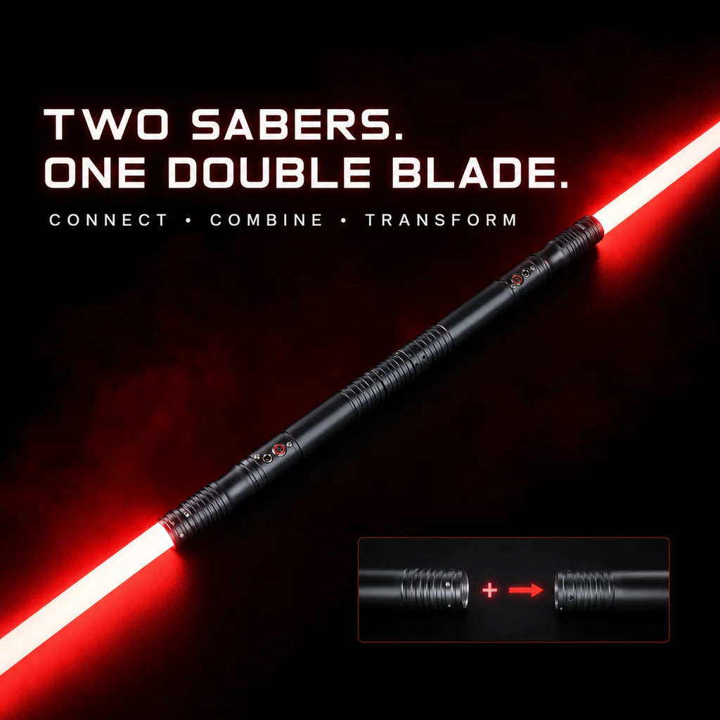 2-Pack Smooth Swing RGB Lightsabers – Connectable Double-Bladed Saber Set