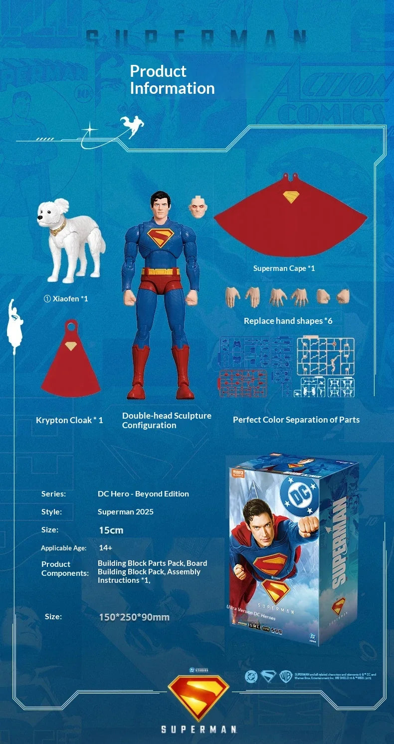 Blokees Dc Universe Champion Class Building Model Kit Superman Harley Quinn Nightwing Batman Beyond Diy Collectible Action Figur