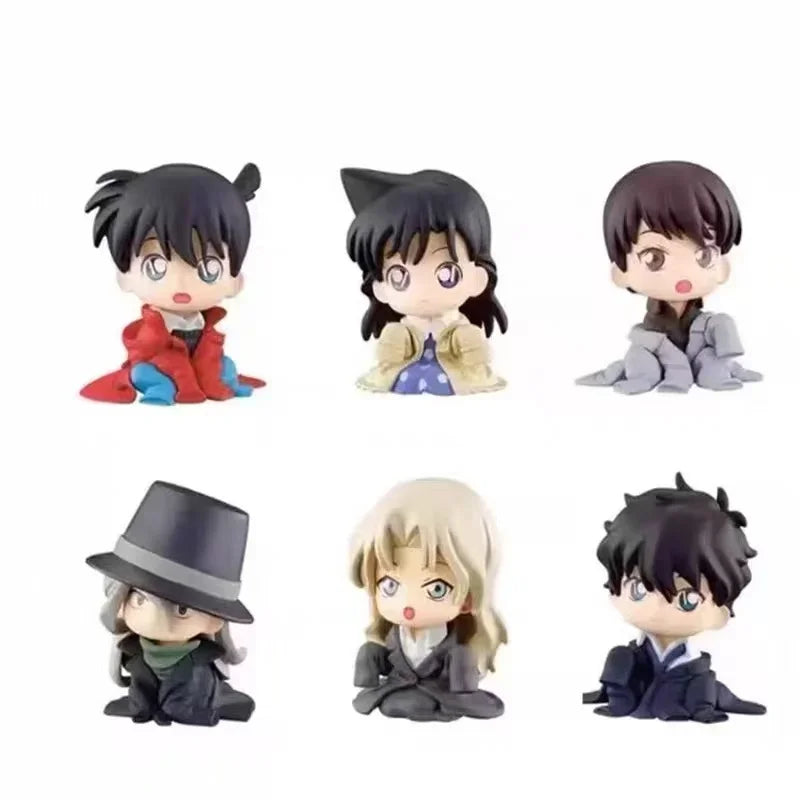 Detective Conan Sitting Pose Series Gashapon Shuichi Akai Subaru Okiya Ran Mouri Action Figure Model Toy