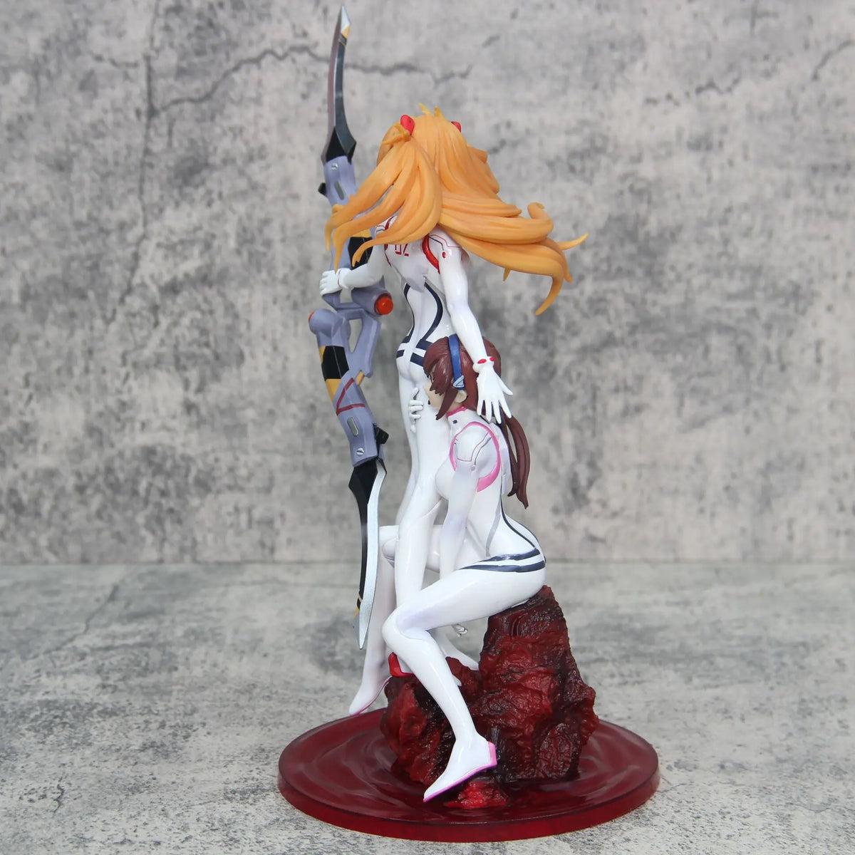 Eva 27cm Asuka Mari Makinami Action Figures Garage Kit Anime Bishoujo Model Double Character Peripheral Toy Statue Ornament Gift