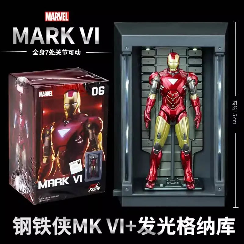 Zd Toys Marvel Iron Man Mark Mk1 Mk7 Series Action Figure Movable Collectible Model Desktop Decoration Gift Toys