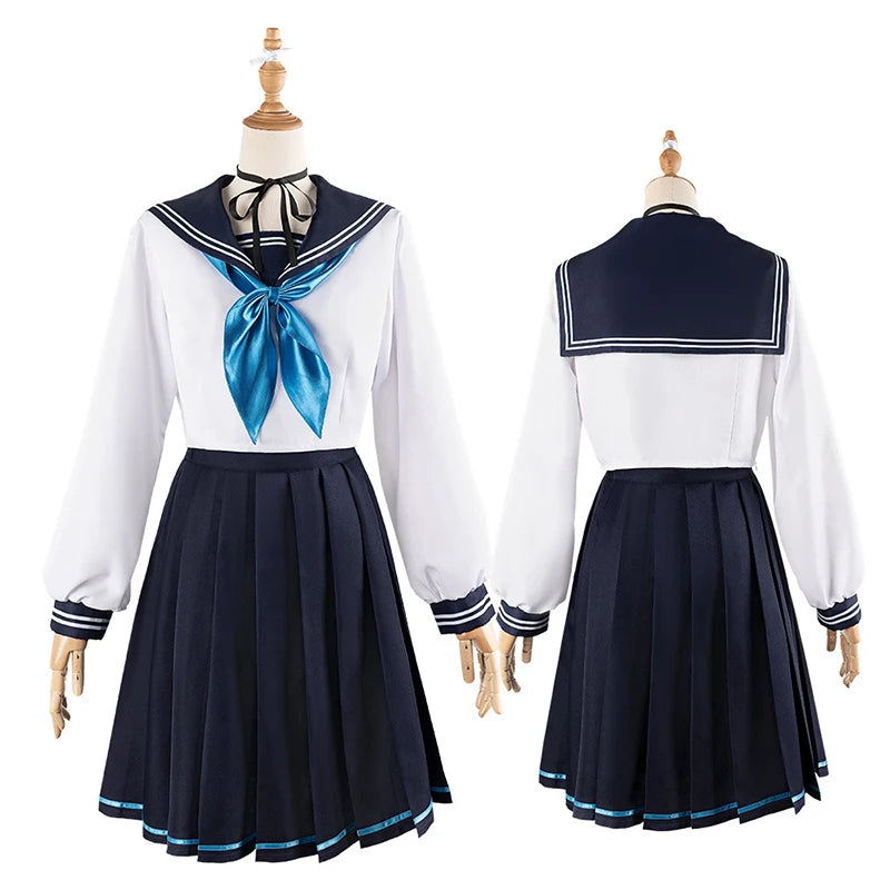 Game Blue Archive Cosplay Tongsheng Kikyou Costume Sailor Cape Cartoon Anime Dress Ear Headwear Wig JK Uniform Top Skirts Kimono