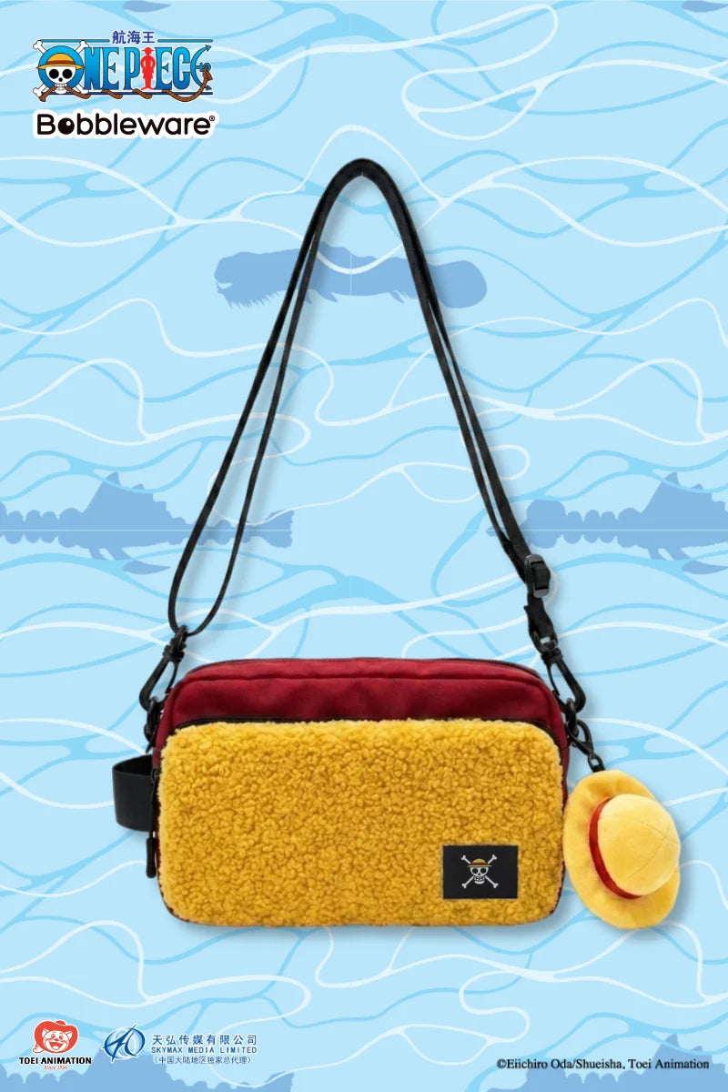Official One Piece Anime Shoulder Bag Luffy Zoro Chopper Crossbody Bag Waterproof Layer Travel Storage Bag Fans Collection Gift.