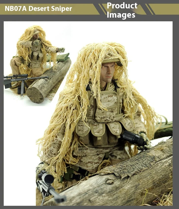 1/6 12-Inch NB07 NB08 Male Soldier Articulated Action Figure Multi-Piece Plastic Collectible Sniper With Barrett Military Models