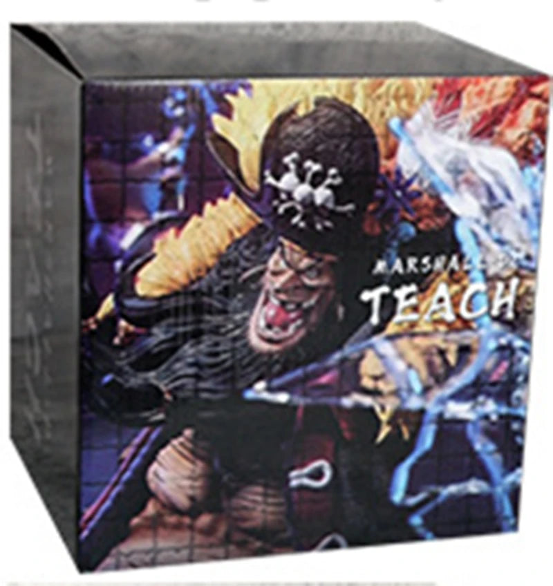 Anime ONE PIECE Blackbeard Pirates Marshall D Teach Battle Ver. GK PVC Action Figure Statue Collection Model Kids Toys Doll Gift