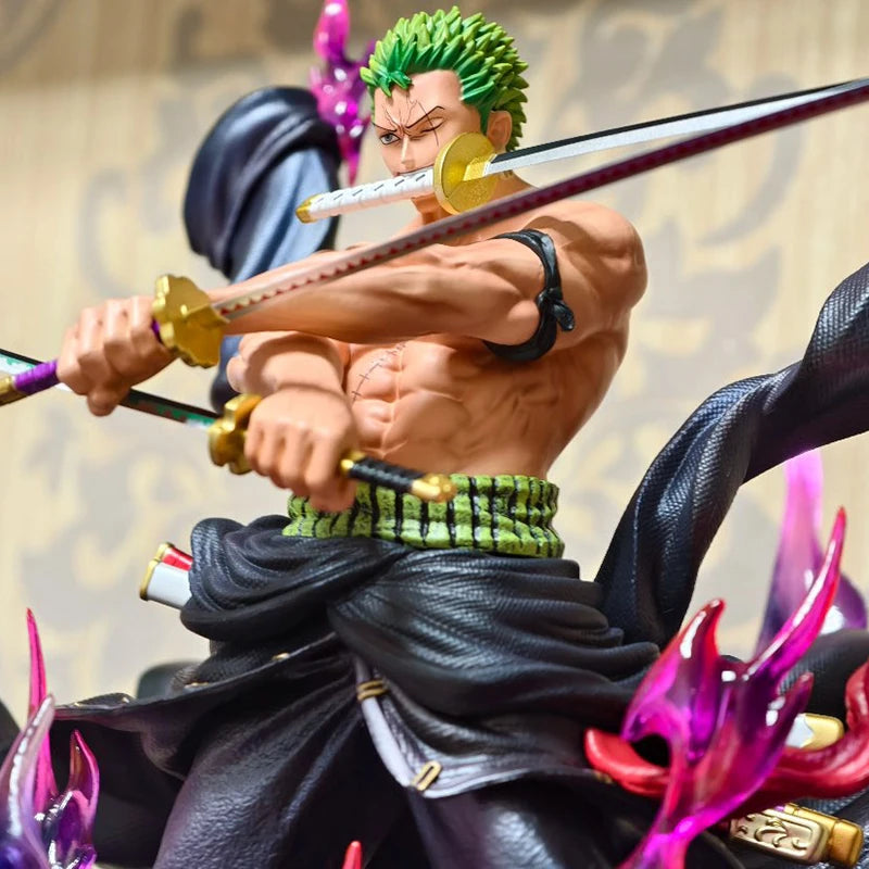 Jt Statue One Piece Full Range Th Enraged Zoro Anime Figure Figure Pvc Statue Collection Model Room Decoration Christmas Gifts