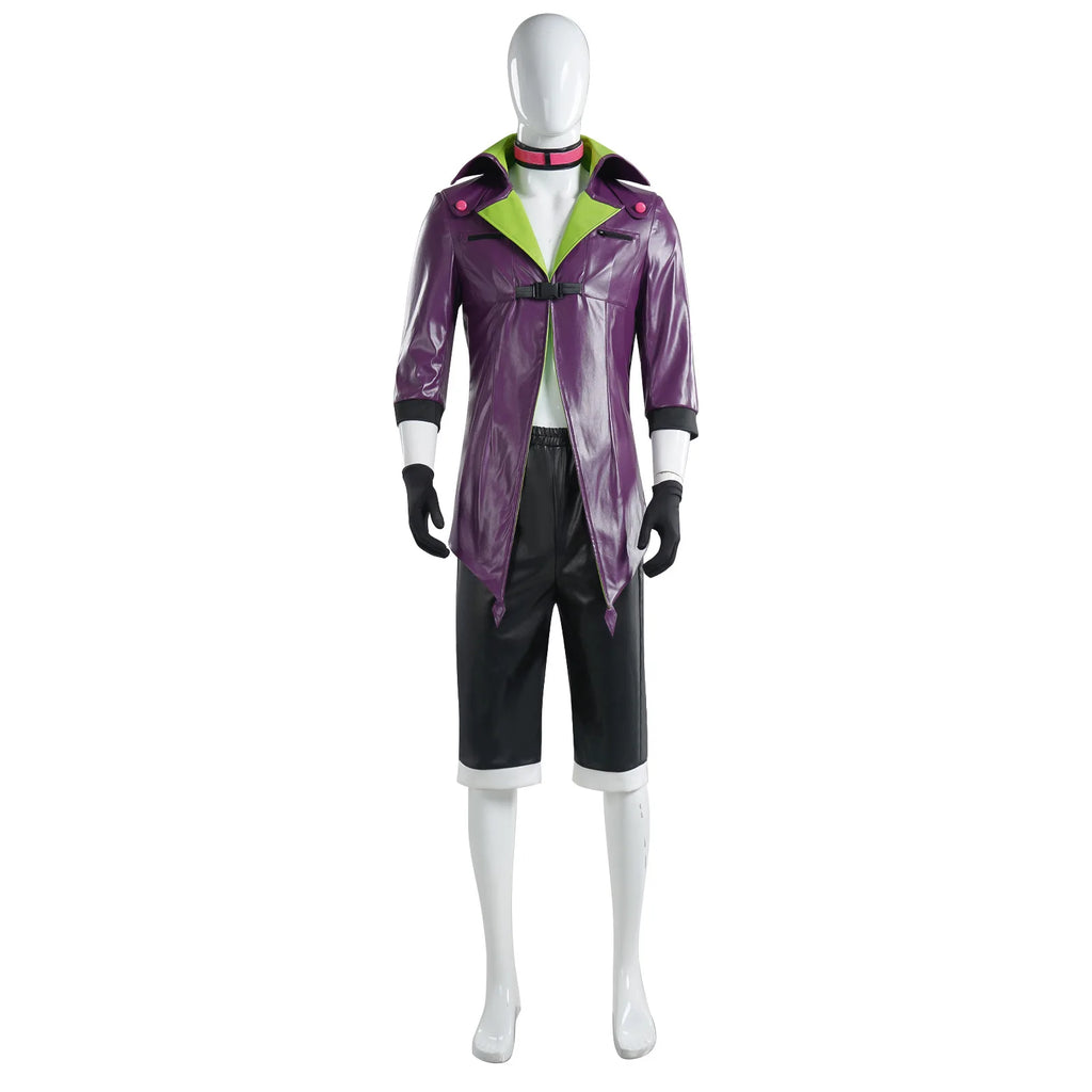 4PCS Jieke Cosplay Halloween Book Week Harley Fancy Cosplay Villain Criminal Costume Squad Quinn Monster Jacket Pants Adult