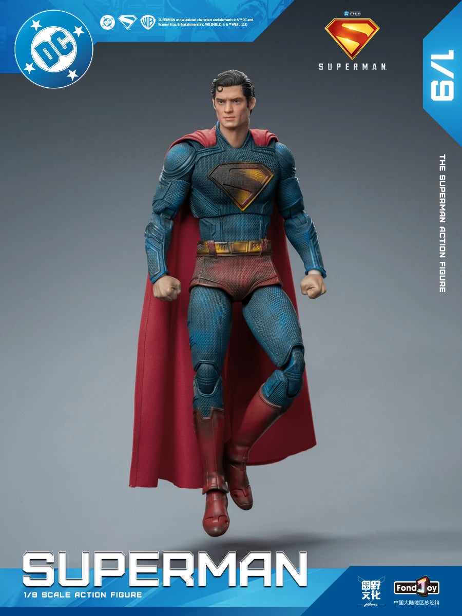 Original Fondjoy David Corenswet Superman Action Figure 1/9 New SupermanFigure PVC Joint Movable Collection Model Toys Gift