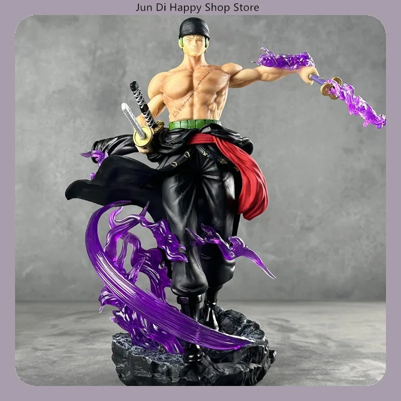 33cm One Piece Roronoa Zoro Enma Sword Wielding Standing Pose Anime Figure Statue Desktop Decoration Gift