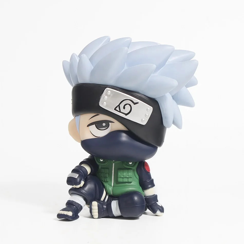 Naruto Chibi Figures Q Version Sitting Anime Figurines Sasuke Itachi Kakashi Gaara Hinata Sakura Collectible Desk Decor Gift