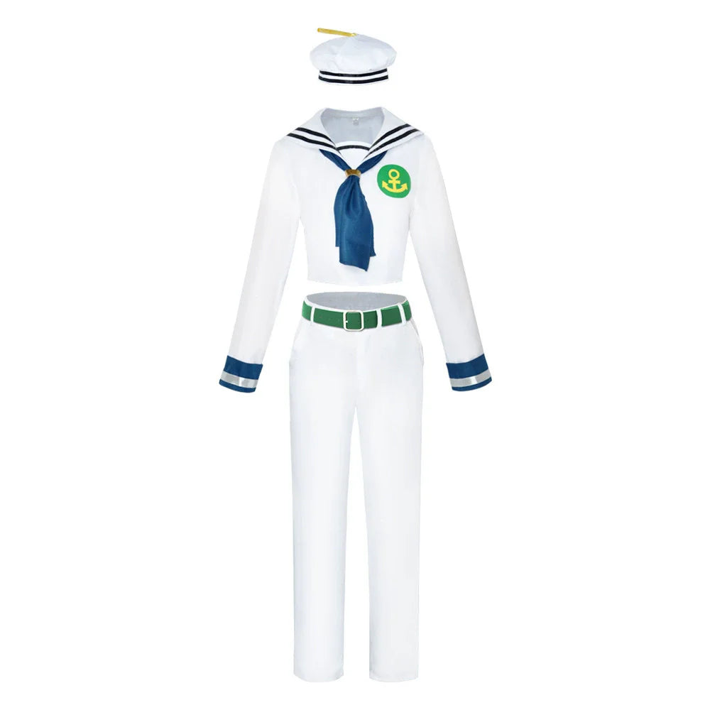Higashikata Josuke Jo Cosplay Jo's Costume Women Man Suit Adventure Halloween Carnival Outfits Role Play Sailor Suit Hat 4PCS