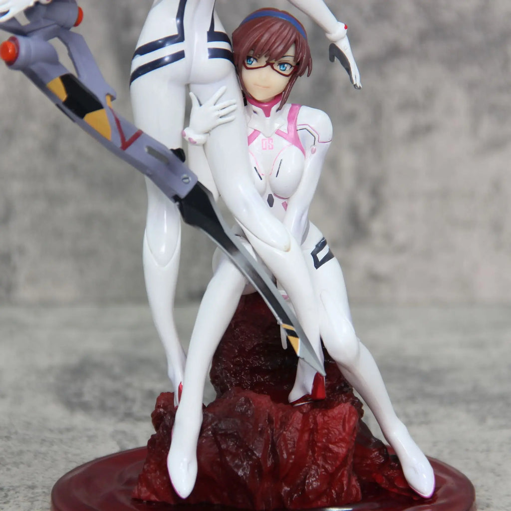 Eva 27cm Asuka Mari Makinami Action Figures Garage Kit Anime Bishoujo Model Double Character Peripheral Toy Statue Ornament Gift
