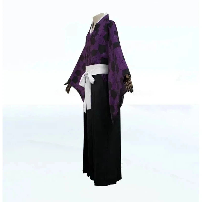 2025 New Kokushibo Cosplay Costume Wigs Tattoo Stickers Anime Printing Kimono Uniform Shirt Halloween Carnival Outfits for