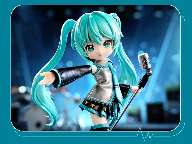 Blokees Hatsune Miku Action Figure DIY Joint Mobility Anime Assembly Figurine Toy Cartoon Doll Collection Figures Christmas Gift