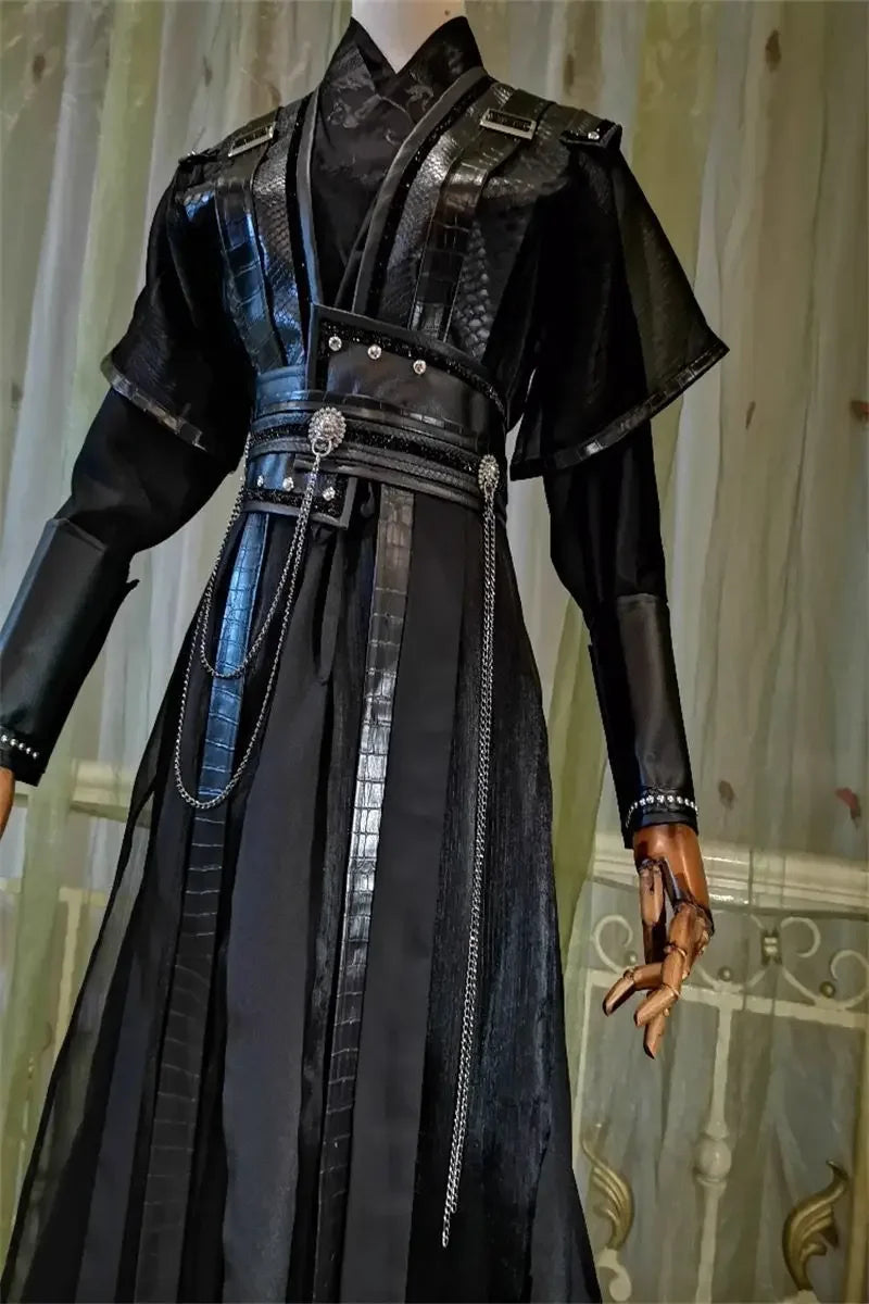 Mo Ran cosplay costume, ancient costume, black suit, Xiao Ce, Chang Geng, Gu Yun, Zhou Hui, Jin suit, Hei Shui, He Xuan cosplay,