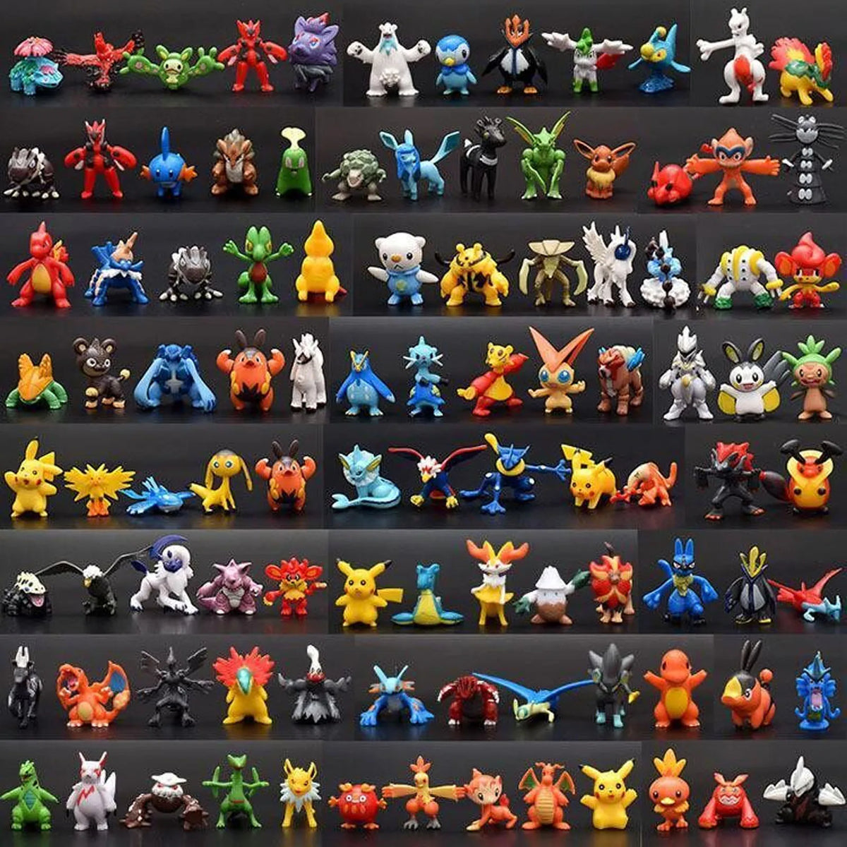 144pcs Mini Pocket Monster Action Figure Pvc Model Statue Ornament Desktop Decor Anime Collection Pc Case Doll Toy Gift
