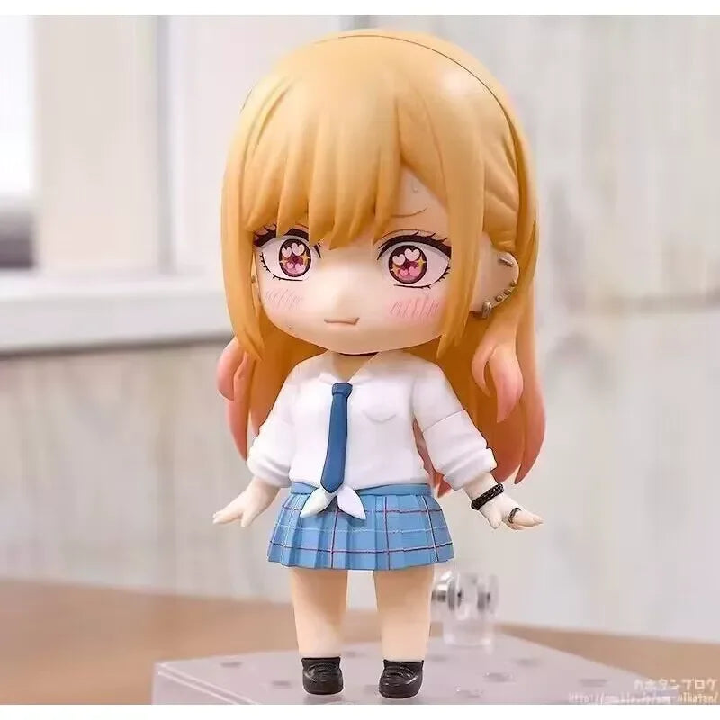 10cm My Dress-Up Darling 1935# Q Version Kitagawa Marin Action Figure Joint Replaceable Pvc Model Statue Kawaii Anime Toy Gifts