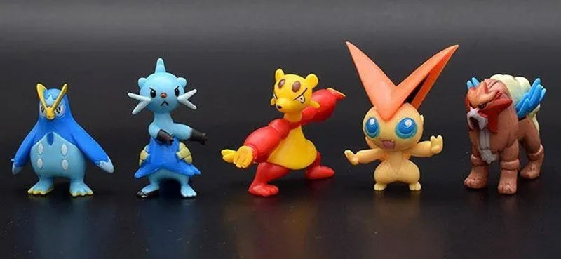 144pcs Mini Pocket Monster Action Figure Pvc Model Statue Ornament Desktop Decor Anime Collection Pc Case Doll Toy Gift