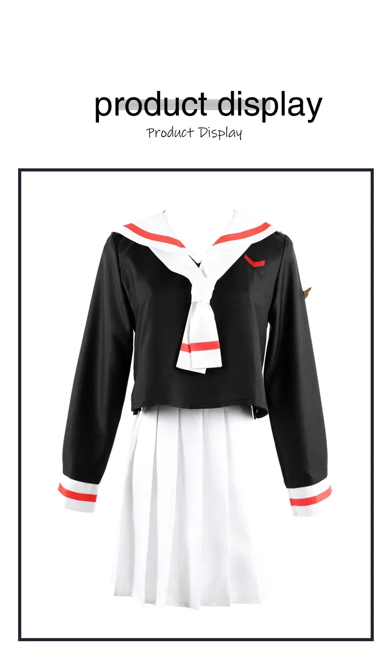 Anime Cardcaptor Sakura Card Captor Kinomoto Sakura Li Syaoran Cosplay Costume School Uniform Man Woman Campus Sailor Suit