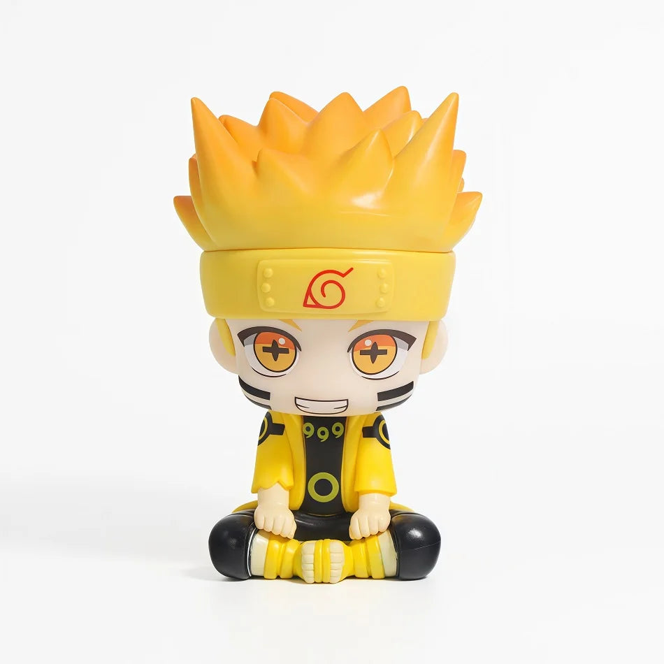 Naruto Chibi Figures Q Version Sitting Anime Figurines Sasuke Itachi Kakashi Gaara Hinata Sakura Collectible Desk Decor Gift