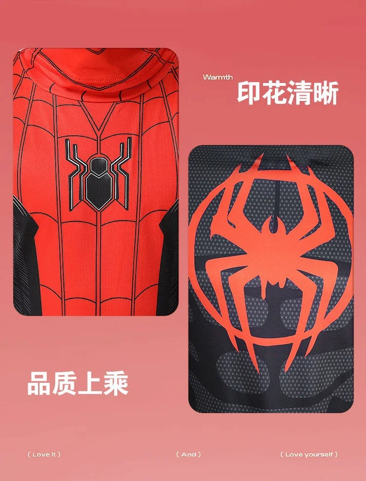 Halloween Role‑Play Bodysuit Stretchy Full Jumpsuit With Headcover Hero Themed Outfit For Cosplay Enthusiasts