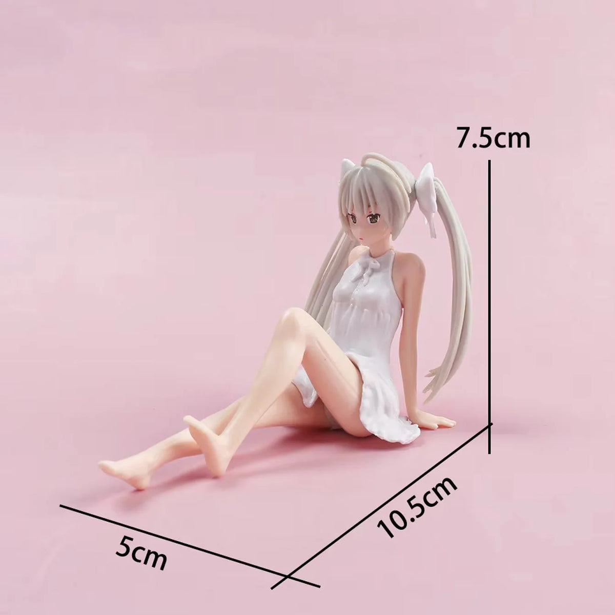 Rem Ram Emilia Anime Character Figure Statue, Detailed Painted Desktop Collectible Ornament for Shelf Display & Gifting