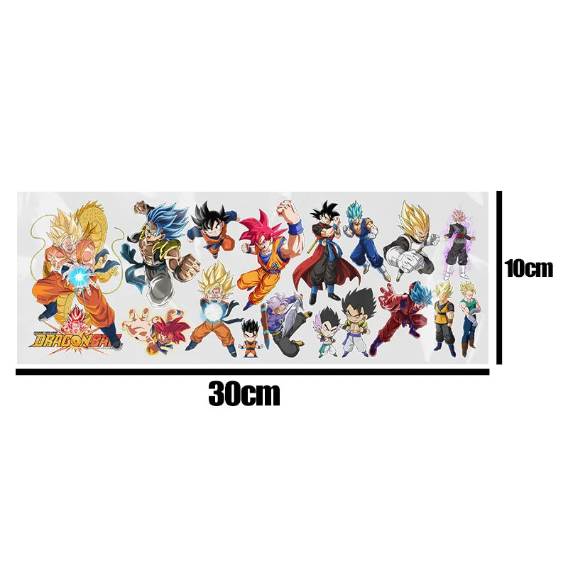 Son Goku Cartoon Transfer Sticker Anime Dragon Ball Permanent UV DTF Sticker Waterdichte DIY Sticker Water Cup Decorate