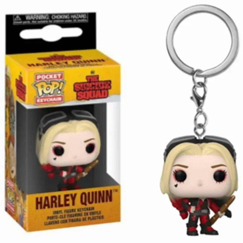 FUNKO Pop Suicide Squad The Joker Harley Quinn Pocket Pop Keychain Vinyl Action Figure Collection Model Toys For Children