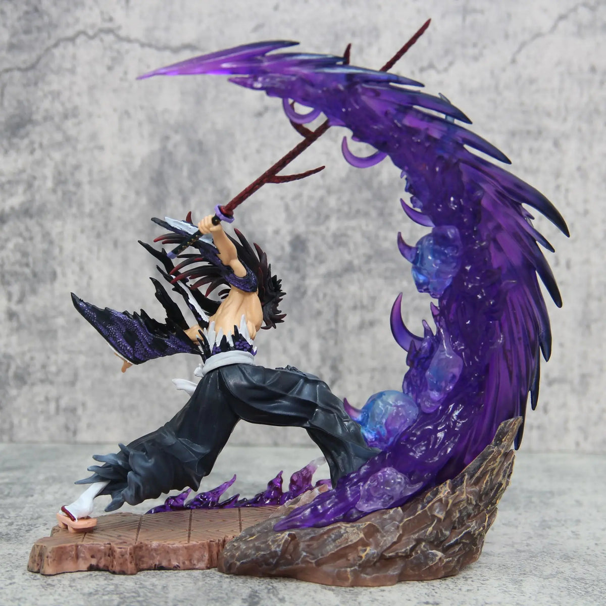 【In-Stock】Ghost Slayer Gk Battle Black Death Mou Battle Ji Guoyuan One Light Edition Model Ornament Statue Handmade Wholesale
