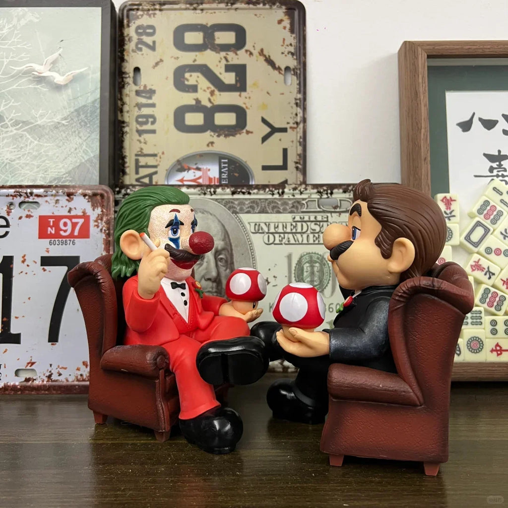 New Cosplay The Godfather The Joker With Chair Action Figure Toys Collection Movie Model PVC Doll Desktop Ornament