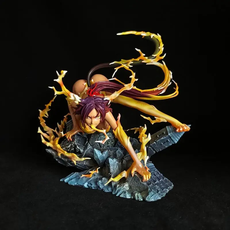 Anime Bleach Shihouin Yoruichi Model Manga Figurine Shihouin Yoruichi Action Figure Toys 23cm Gk Statue Doll Ornament Peripheral