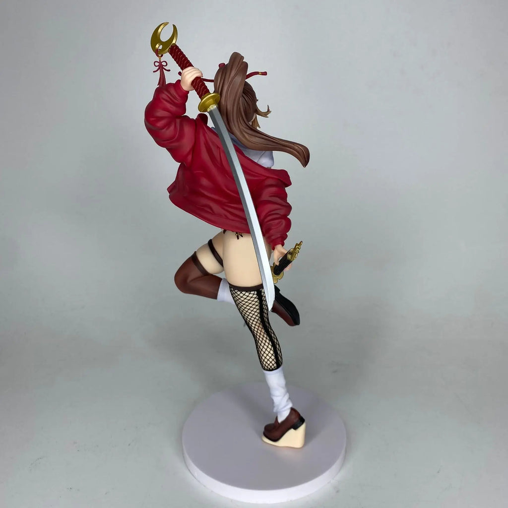 28cm Anime Dual Swords Standing Pose Figure Collectible Desktop Decoration Gift