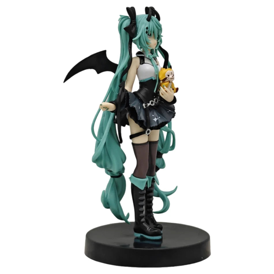 21CM Hatsune Miku X Cinnamoroll Raccoon Demon Kuromi Kawaii Anime Peripheral Figure PVC Action Figure Model Doll Toy Gift