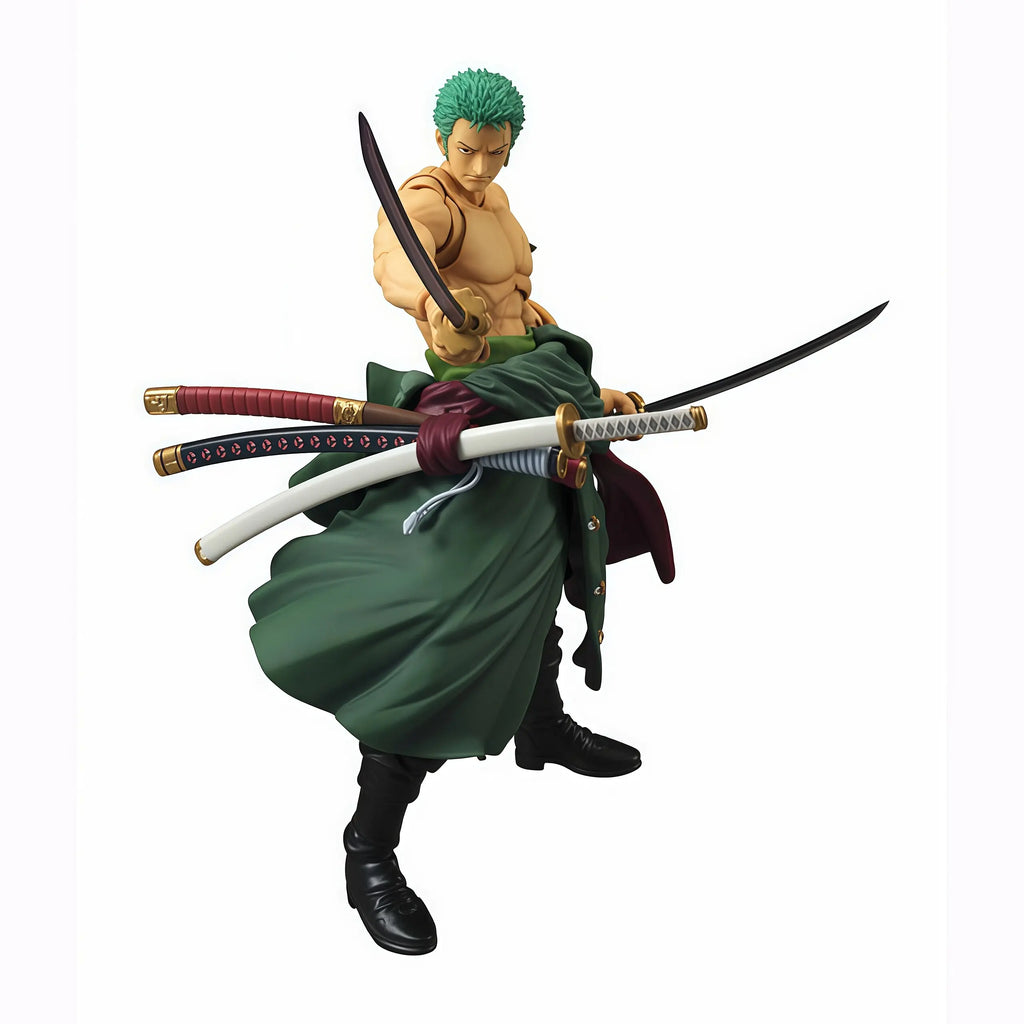 One Piece Zoro Action Figure Model Toys Kit With Multiple Swords Accessories Movable Joints Anime Collectible Ornament Gifts