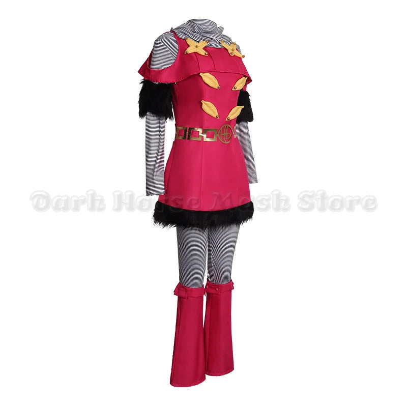 Hot Pants Cosplay Costumes Uniform Ainme JOJO Rose Red Dress Role Play Halloween Carnival Party Dressing For Women Clothing