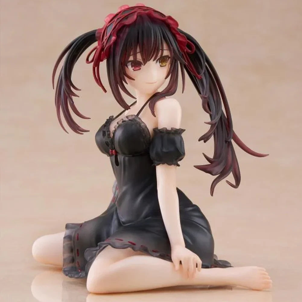 13cm Anime figure Tokisaki Kurumi  nightgown action figures Tokisaki Kurumi figurine Doll Model Toy Adult Collection Statue Gift