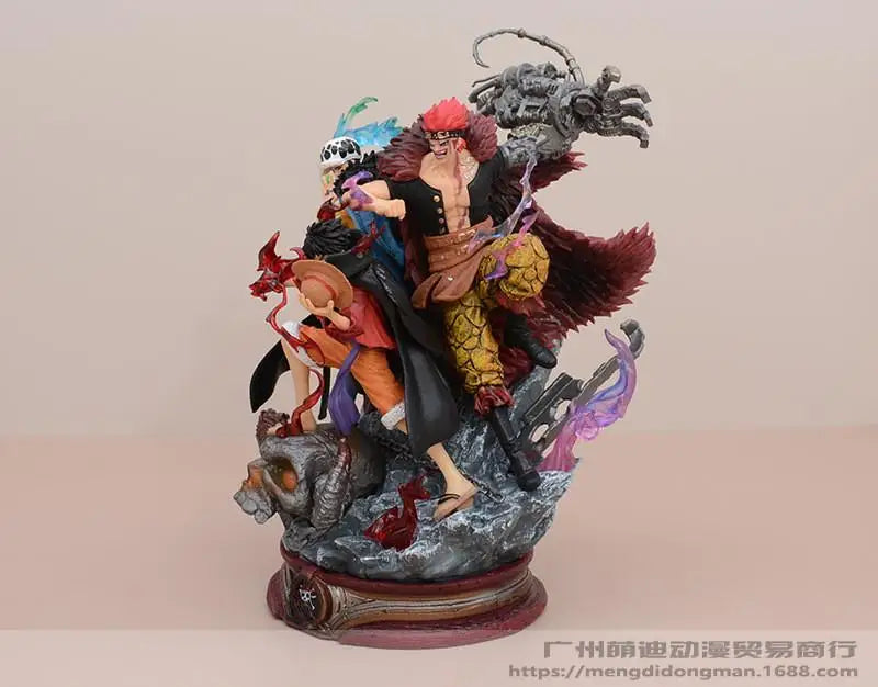 One Piece Lx Three Captains Statue - Wano Arc Luffy, Kid & Law Gk Model, Anime Collectible Gift