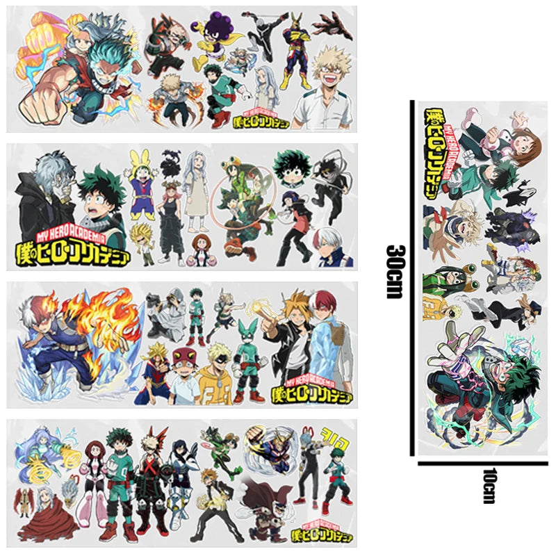 UV DTF Anime HD Sticker Waterdichte DIY My Hero Academia Transfer Sticker Permanent Sticker Water Cup Midoriya Izuku Decorate