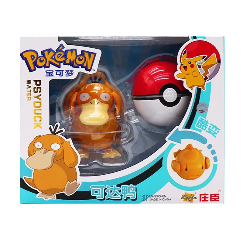 Deform Pokemon Pokeball Greninja Lucario Ball Action Figure Toy Set Mew Pikachu Dragonite Snorlax Venusaur Blastoise Elf Monster