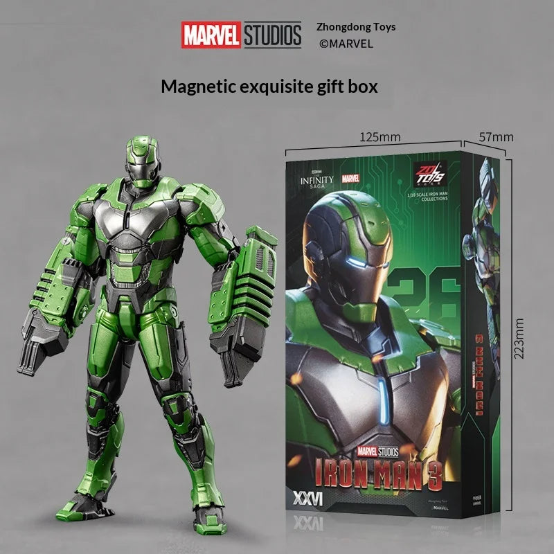 ZDTDS   Iron Man MK26 Gamma Action Figure Joint Movable Collectible Model Desktop Display Gift For Adult Fans