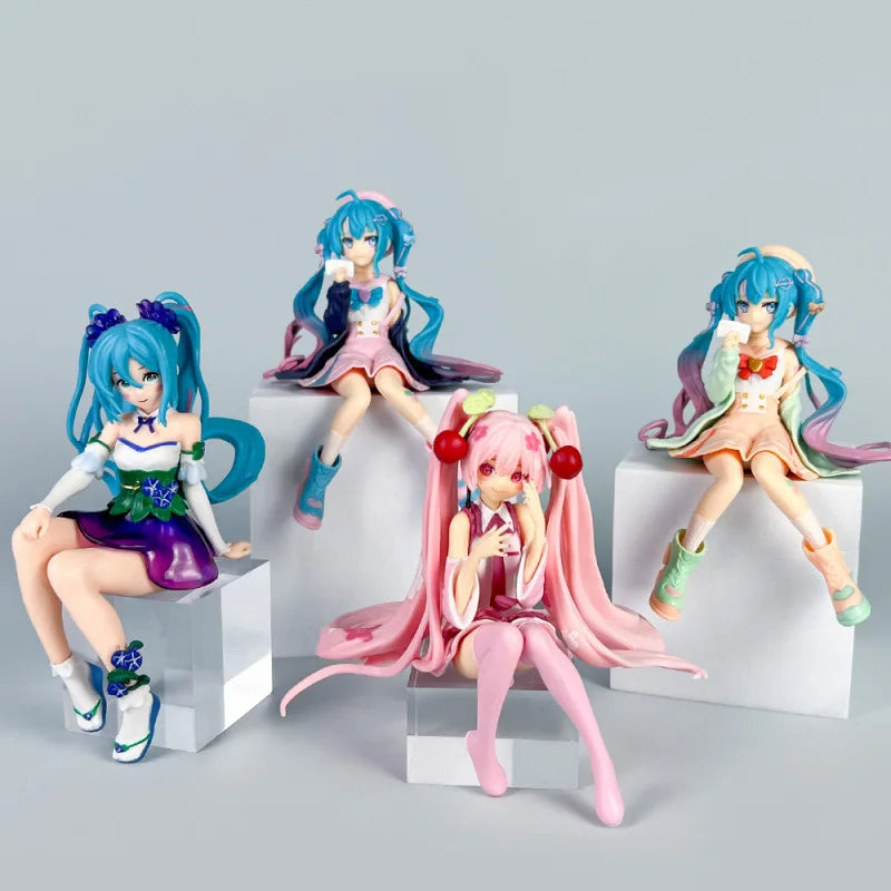 Hot Kawaii Girl Hatsune Miku Anime Figure Miku Action Figure Christmas Gift PVC Collection Model Doll Toys