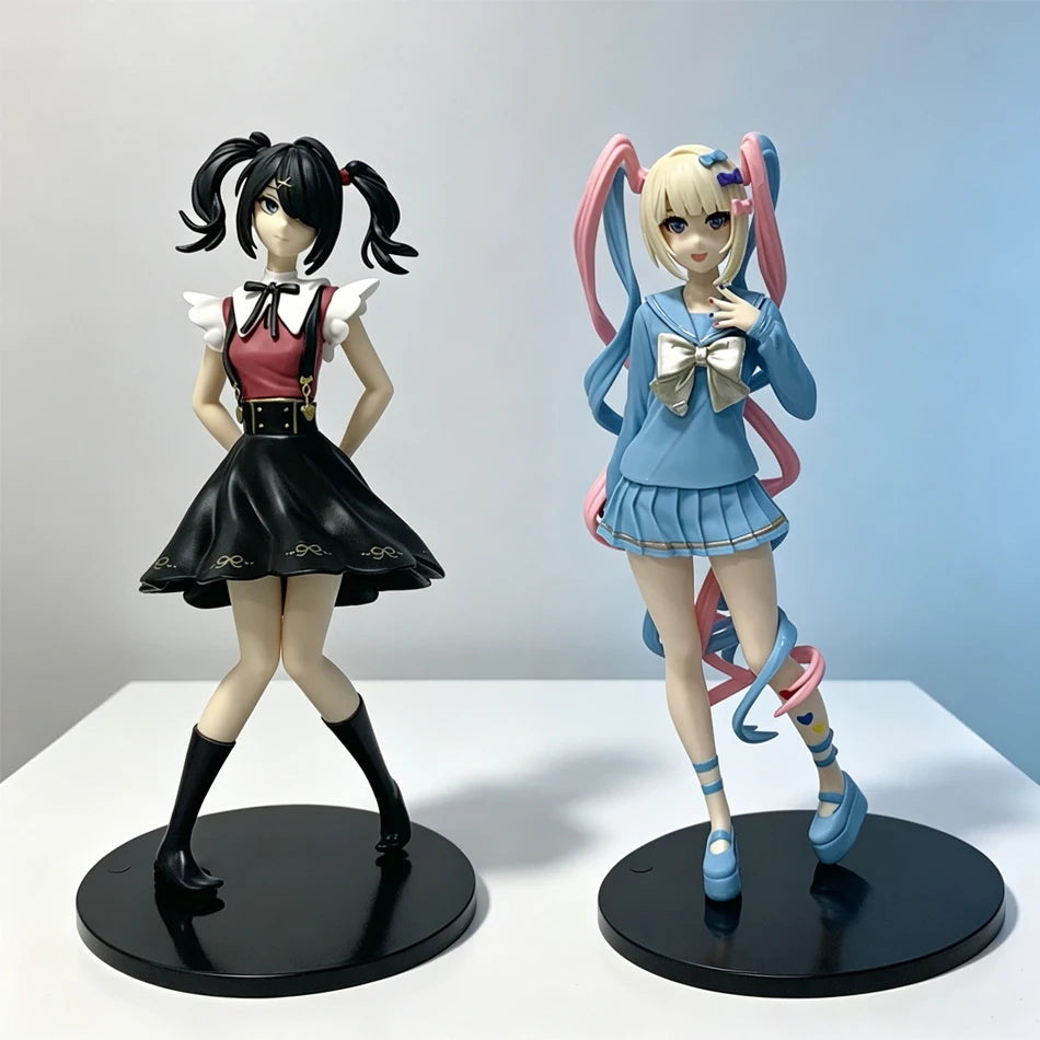 2027Needy Girl Overdose Anime Figure with Cat Action Figures Virtual Uploader PVC Collection Model Ornaments Toys Birthday Gifts