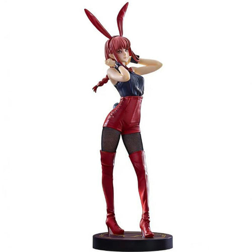 20CM Anime CHAINSAW MAN Figure MAKIMA Bunny Girl Sitting Position Anime Model Toys Gifts Collection Decoration Ornaments PVC