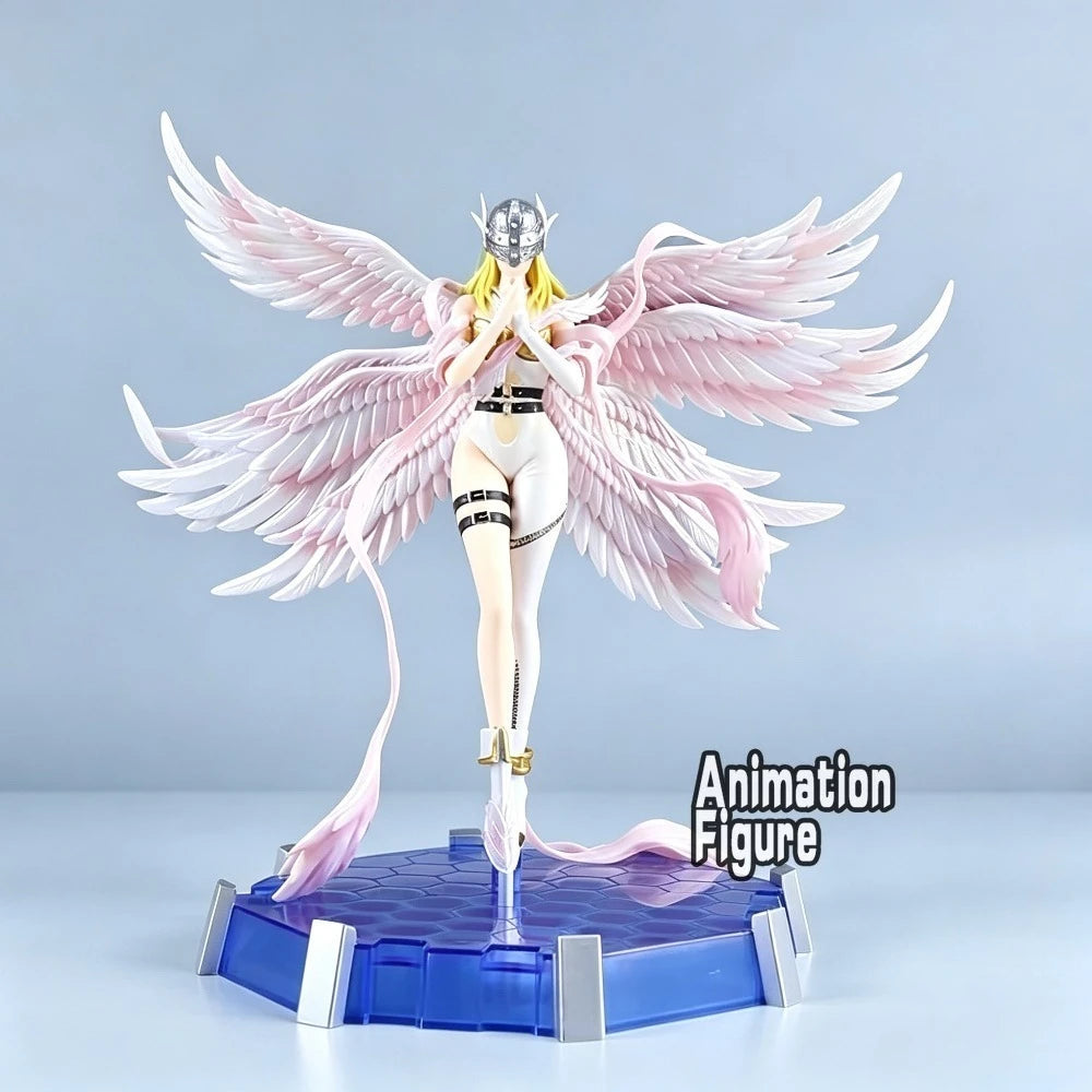 26cm/10.24in Anime Digimon Adventure Figure Angemon Angewomon Action Figures Pvc Statue Ornamen Collection Model Toys Gifts