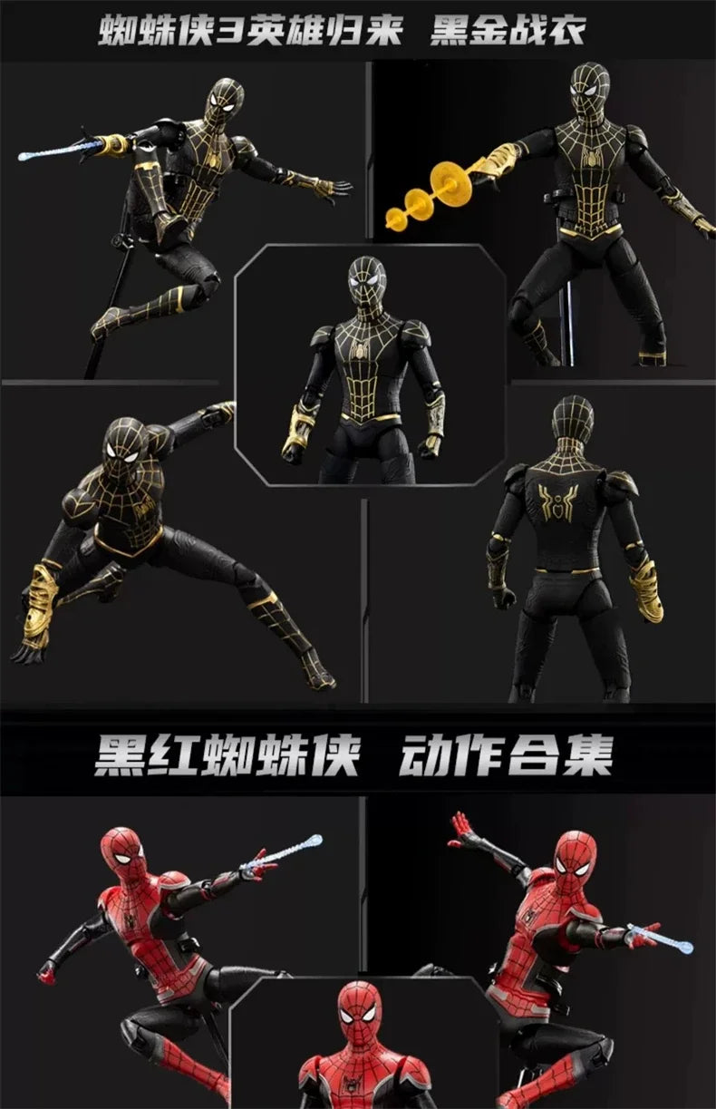 ZD Toy Iron Spider Man Advanced suit legends No Way Home Peter Parker Gold Black Red Model Action Figure Adult Collectible Toy