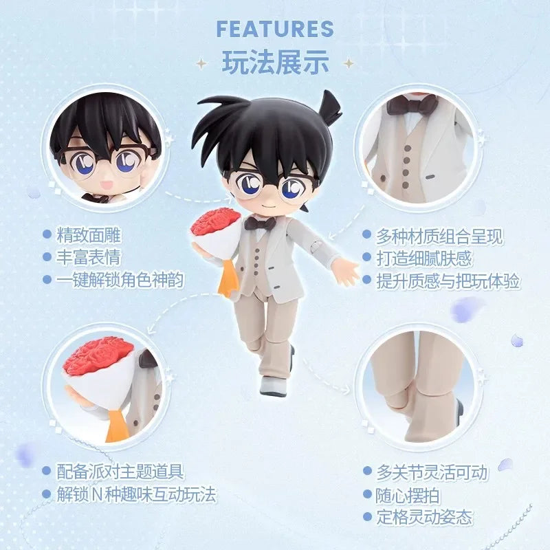 In Stock BLOKEES Detective Conan Encounter Q Series 30th Anniversary Kaito Kid BJD Figure Collectible Model Ornament Toy