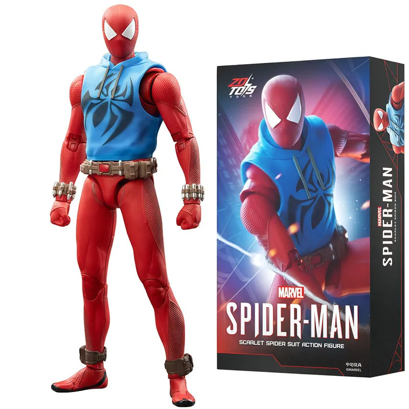 ZD Toy Spider-Man Brand New Day Spider Man PS4 Peter Parker Gold Black Red Iron Spider Hobie Brown Action Figure Toys Model Gift